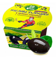 Маслины Халкидики в пряном маринаде, с косточкой 150г