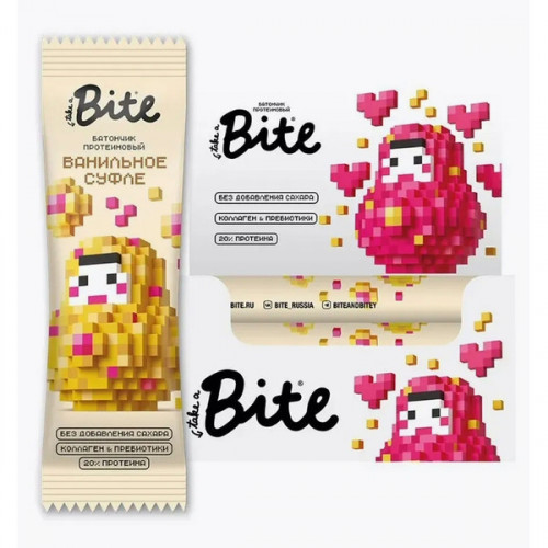 Батончик протеиновый Bite Матрёшка «Ванильное суфле» 40г