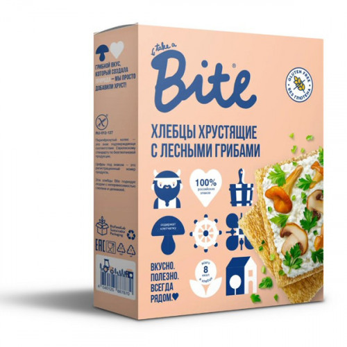 Хлебцы кукурузно-рисовые хрустящие, лесные грибы 100г