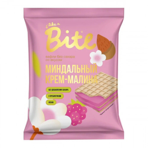 Вафли Bite «Малина - миндальный крем» 30г