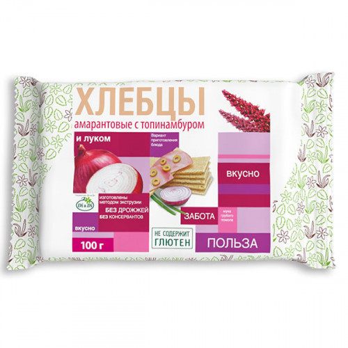 Хлебцы амарантовые c луком 100г