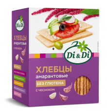 Хлебцы амарантовые кукурузно-рисовые с чесноком 195г