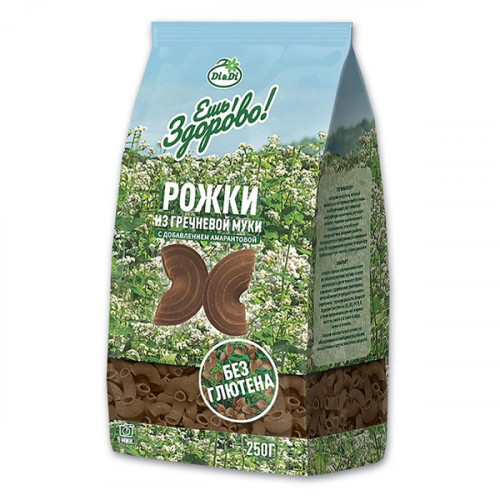 Макароны гречневые "Рожки" в амарантом 250г