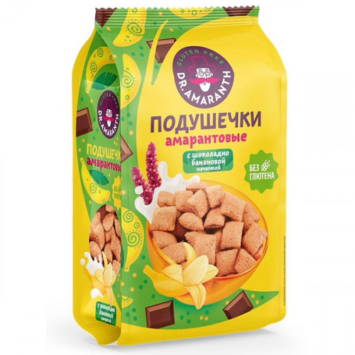 Подушечки амарантовые бананово-шоколадные Dr. Amaranth 100г