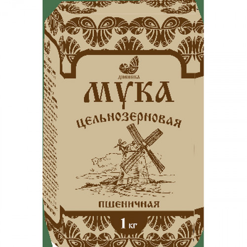 Мука пшеничная обойная ц/з бум.пакет 1кг