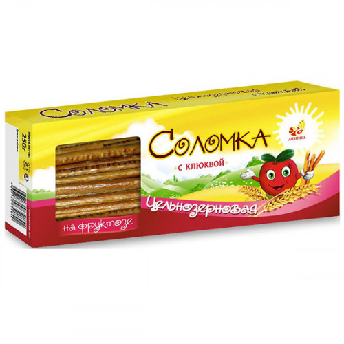 Соломка ц/з с клюквой на фруктозе 200г