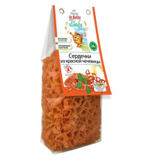 Макароны Сердечки из красной чечевицы 250г