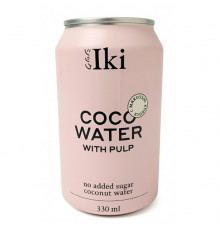 Кокосовая вода iki c мякотью кокоса ж/б 330мл
