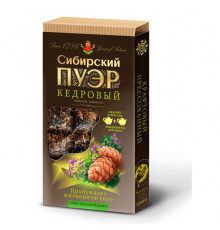 Чайный напиток "Сибирский пуэр" кедровый, плиточный 96г