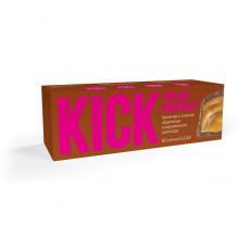 Батончик "KICK energy" арахисовый с соленой карамелью в карамельном шоколаде 45г, НОВИНКА 12 мес, 1/10