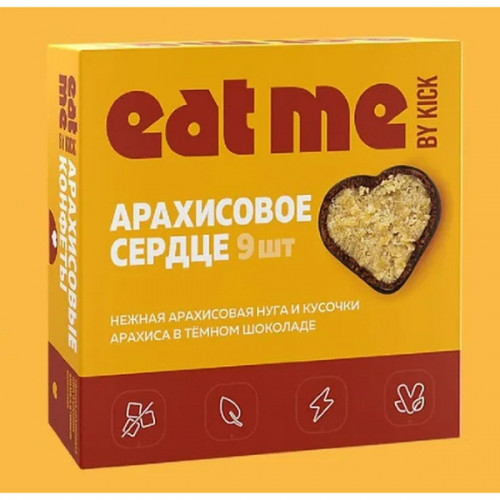 Конфеты шоколадные "Eat me" Арахисовое сердце Eat me 90г