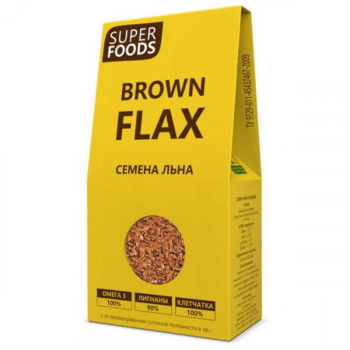 Лён коричневый семена "Brown flax seeds" 150г