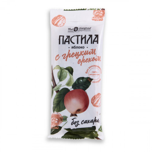 Пастила Яблочная с грецким орехом 50г