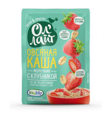 Каша овсяная молочная с клубникой ОлЛайт 40г