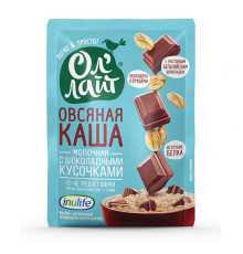 Каша овсяная молочная с шоколадными кусочками ОлЛайт 40г