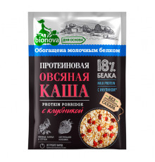 Каша овсяная протеиновая Bionova с клубникой 40г