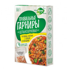 Чечевица зеленая с полбой и овощами Образ жизни, 300 г