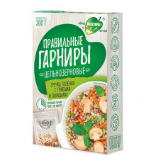 Гречка зеленая с грибами и овощами Образ жизни, 300 г