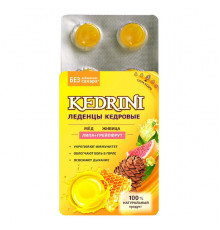 Леденцы Кедровые с липой и грейпфрутом Kedrini на изомальте 6*3,2