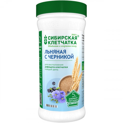 Клетчатка льняная с Черникой 280г