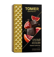 Шоколад тёмный "красный апельсин", металлический корпус 90г