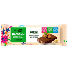 Ваффин из полбы "Орехи в молочном шоколаде" без сахара 26г