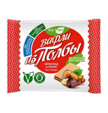 Вафли из Полбы Шоколад и орехи без сахара КВАДРАТ 45г