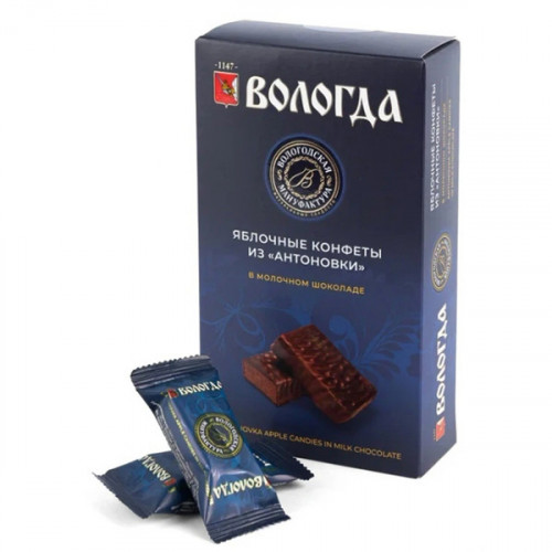 Конфеты яблочные из "Антоновки" в молочном шоколаде 150г