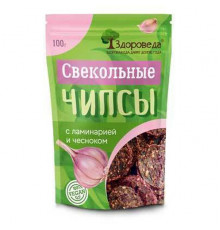 Чипсы свекольные с ламинарией и чесноком «Здороведа» 100 г